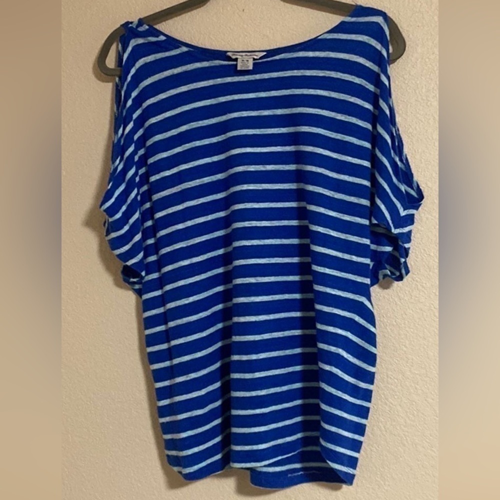 COPY - Tommy Bahama cold shoulder linen blouse